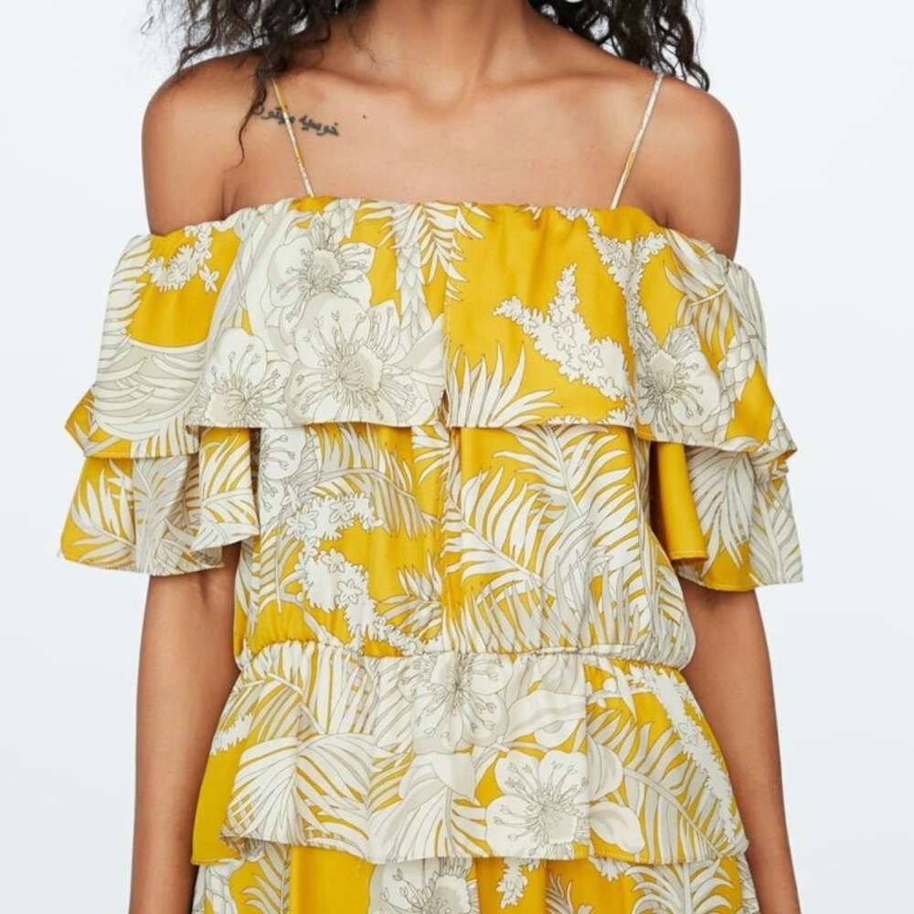 NWOT Zara Off Shoulder Peplum Top